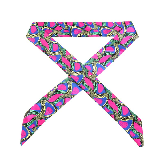 Women African Pattern Satin Print Yoga Head head scarf