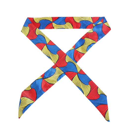 Women African Pattern Satin Print Yoga Head head scarf