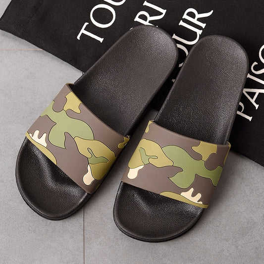 Men Outdoor Fashion Colorful Camouflage Slippers