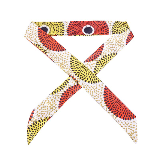 Women African Pattern Satin Print Yoga Head head scarf