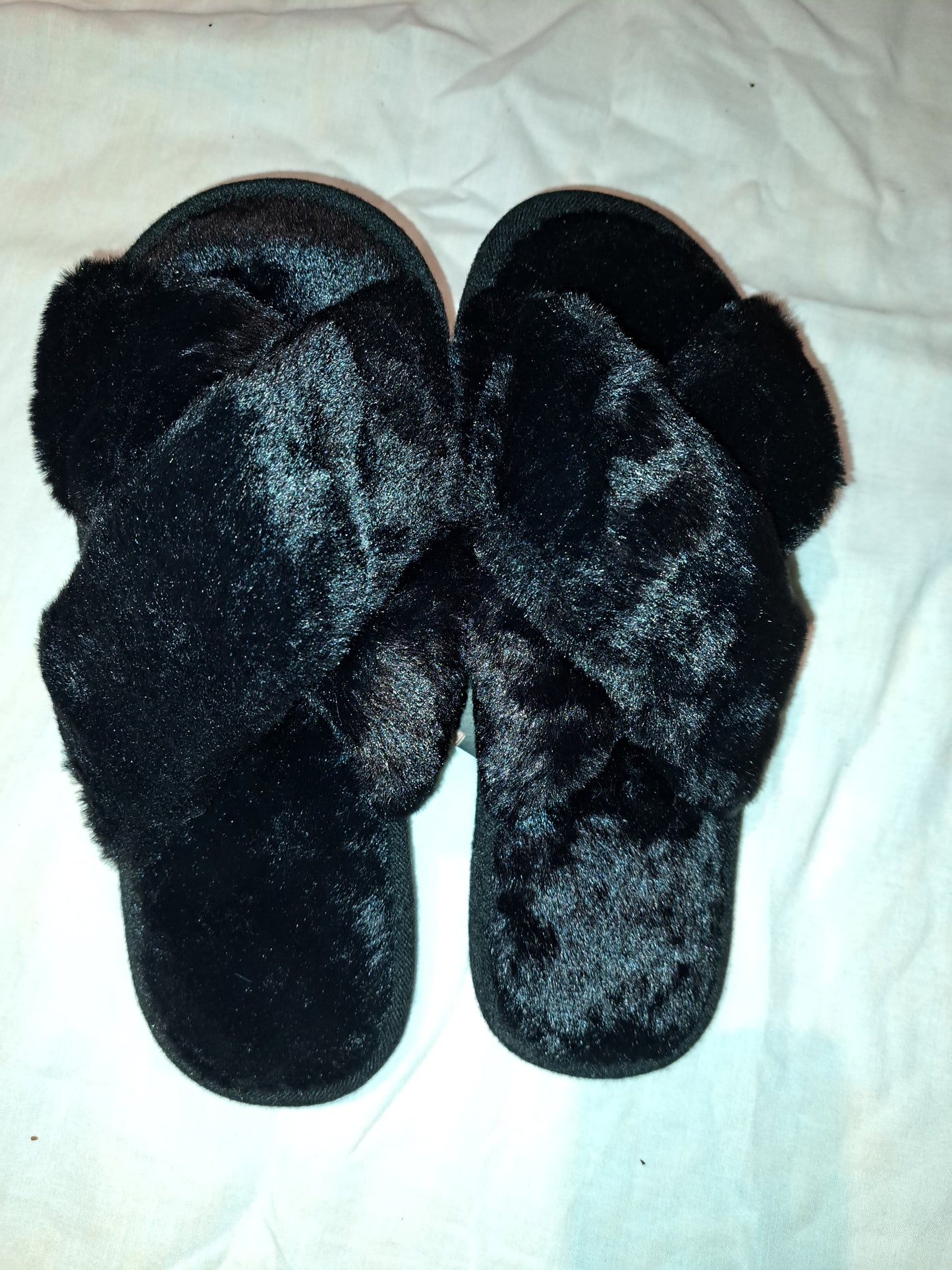 Black Women Plush  Slippers