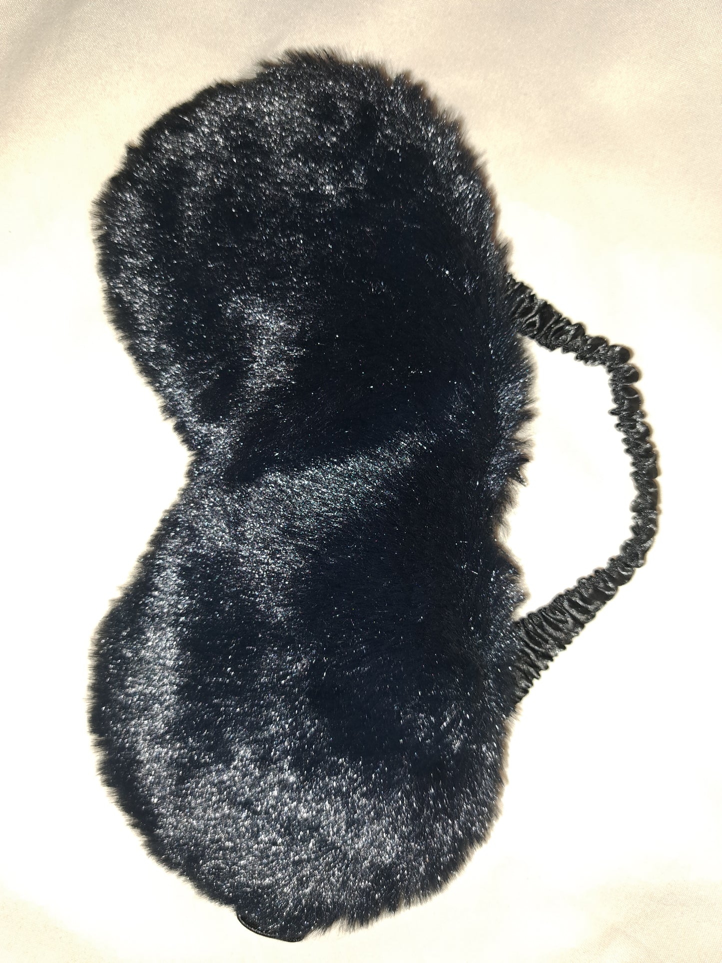 Black Plush Eye Mask