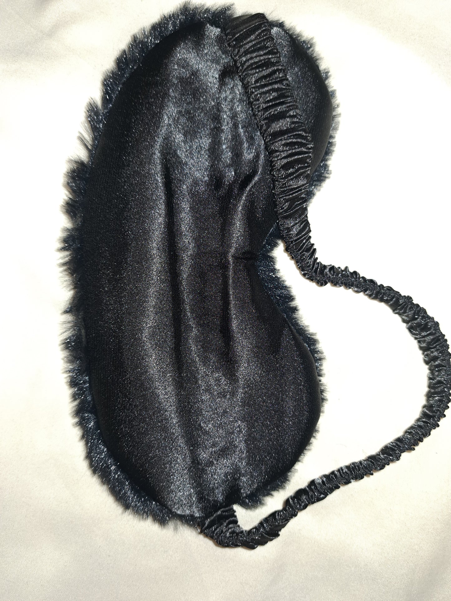 Black Plush Eye Mask
